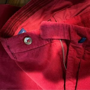 NWT Incotex $475 Red Raspberry Corduroy Chinos from Italy! Gorgeous color! 36X37